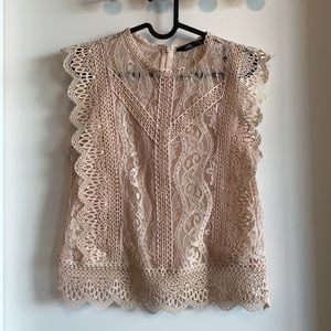 Zara / Sleeveless Lace Top / US S / Like New
